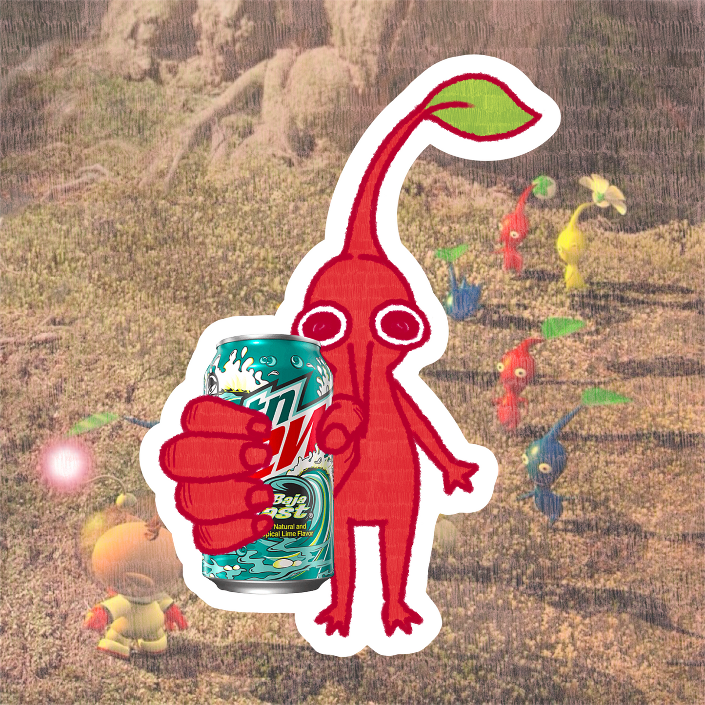 pikmin drink sticker