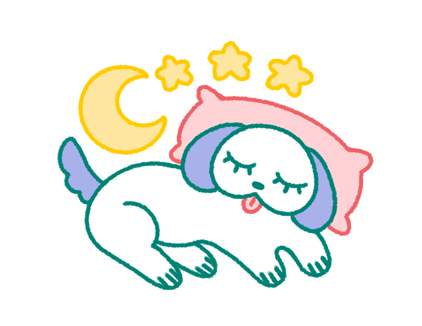 sleepy puppy sticker