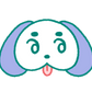 puppy face sticker