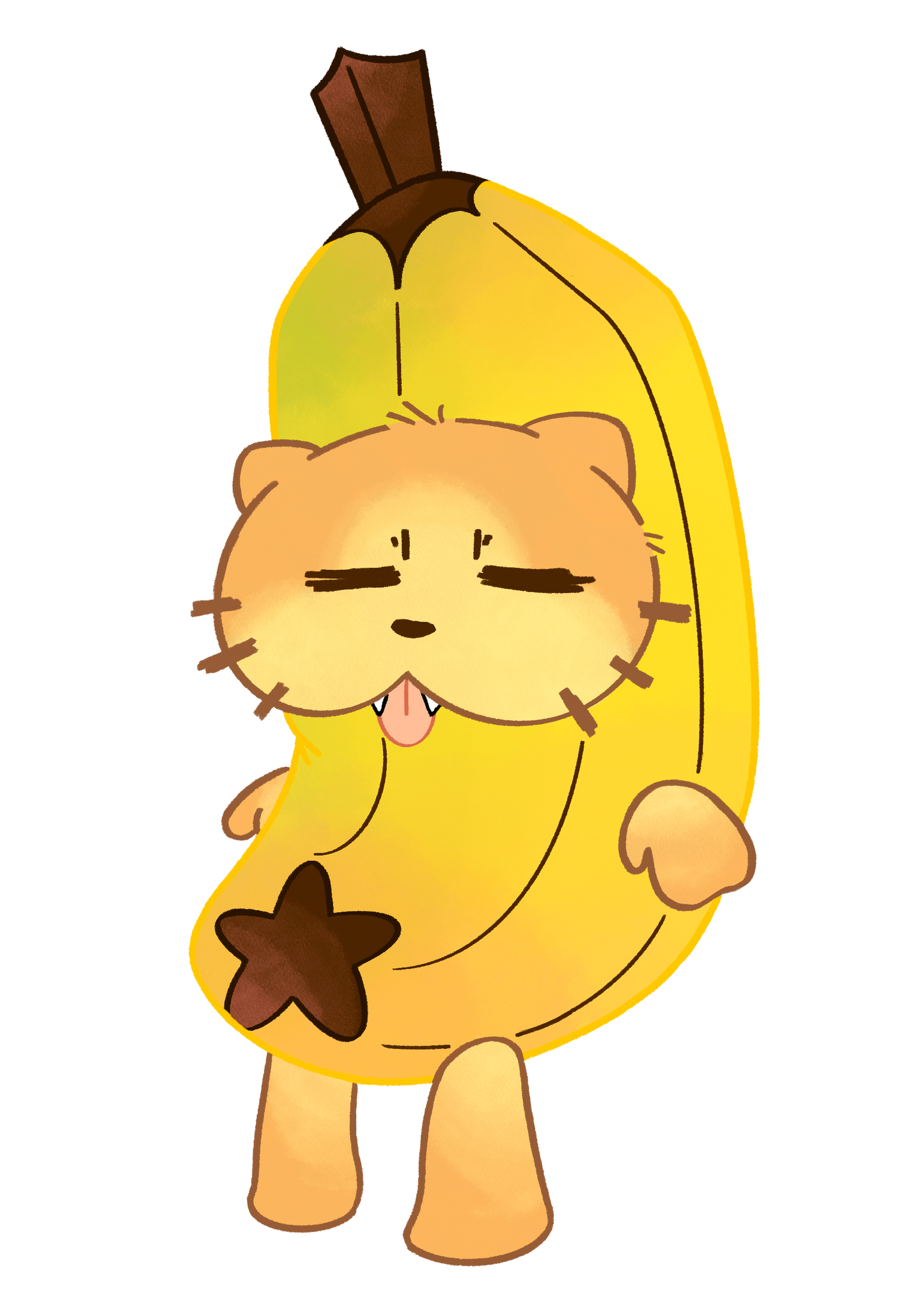 banana cat sticker