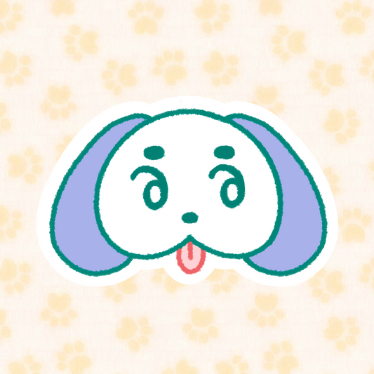 puppy face sticker