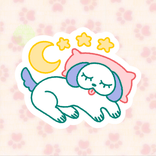 sleepy puppy sticker