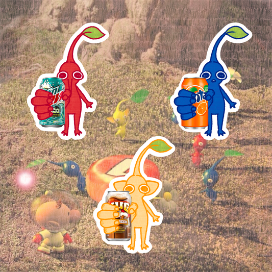 pikmin drink sticker