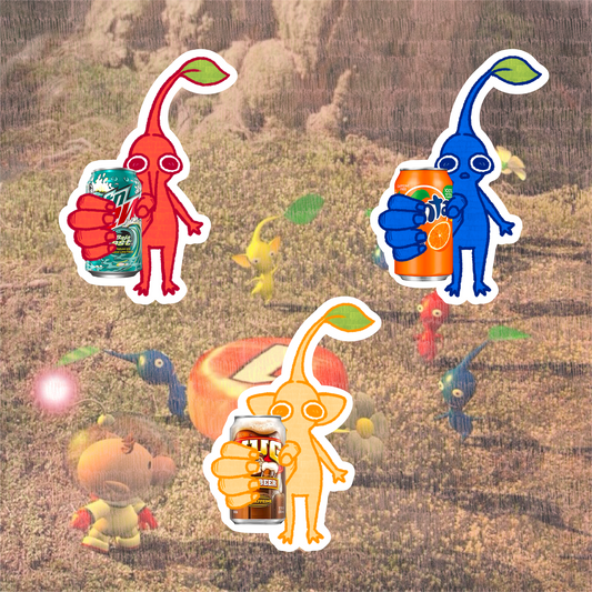 pikmin drink sticker